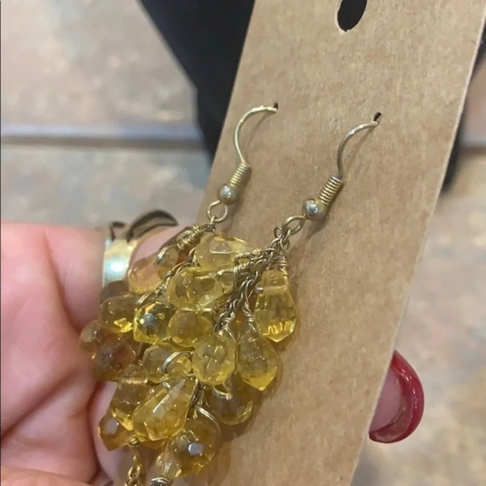 💐5/25 long tassel faceted glass bead dangle - Picture 4 of 7